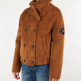 Giubbotto Cuoio in suede con interno effetto Shearling D49ED059E90 MFC22 ERMANNO BY ERMANNO SCERVINO 