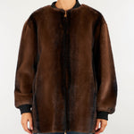 Eco Pelliccia Moro con chiusura zip D49ED064E95 MF938 ERMANNO BY ERMANNO SCERVINO 