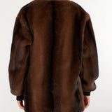 Eco Pelliccia Moro con chiusura zip D49ED064E95 MF938 ERMANNO BY ERMANNO SCERVINO 