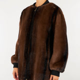 Eco Pelliccia Moro con chiusura zip D49ED064E95 MF938 ERMANNO BY ERMANNO SCERVINO 