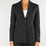 Blazer Antracite gessato con micro paillettes D49EI006ER3 MFB89 ERMANNO BY ERMANNO SCERVINO 