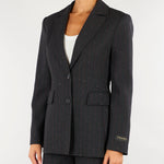 Blazer Antracite gessato con micro paillettes D49EI006ER3 MFB89 ERMANNO BY ERMANNO SCERVINO 