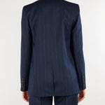 Blazer Blu doppiopetto gessato D49EI016E5D MFC14 ERMANNO BY ERMANNO SCERVINO 