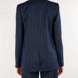 Blazer Blu doppiopetto gessato D49EI016E5D MFC14 ERMANNO BY ERMANNO SCERVINO 