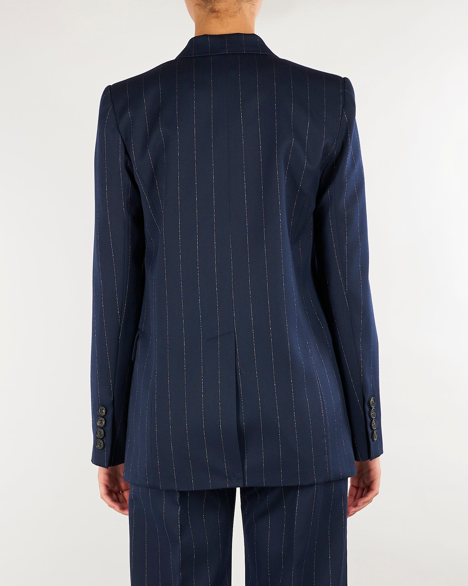 Blazer Blu doppiopetto gessato D49EI016E5D MFC14 ERMANNO BY ERMANNO SCERVINO 