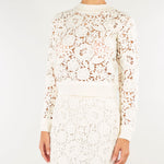 Maglia Panna in pizzo crochet D49EM051E58 MF333 ERMANNO BY ERMANNO SCERVINO 