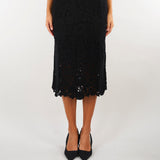 Gonna Nero midi in pizzo crochet D49EO028E58 MF099 ERMANNO BY ERMANNO SCERVINO 