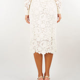 Gonna Panna midi in pizzo crochet D49EO028E58 MF333 ERMANNO BY ERMANNO SCERVINO 