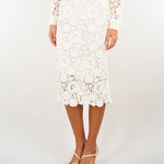 Gonna Panna midi in pizzo crochet D49EO028E58 MF333 ERMANNO BY ERMANNO SCERVINO 