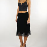 Gonna Nera midi in velluto con inserti in pizzo D49EO043E4E MF099 ERMANNO BY ERMANNO SCERVINO 