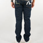 Jeans con orlo a vista e tasche, stampa gabbiani grigi e bianchi #2017 2EAHTM6JE100117DN INDX EVISU 