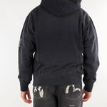 Felpa Nero con cappuccio e stemmi ricamati "Fortuna" 2EAHTM6SW1070RXCT BLKX EVISU 