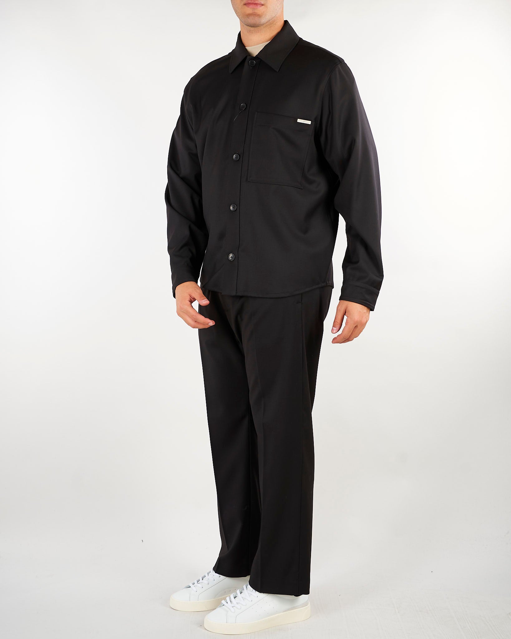Overshirt Nero Relaxed fit con tasca CA3827 9 I'M BRIAN 