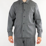 Overshirt Grigio in flanella di lana CA3829 8 I'M BRIAN 