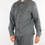 Overshirt Grigio in flanella di lana CA3829 8 I'M BRIAN 