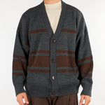 Cardigan Grigio a fasce Relaxed fit MA3808 8 I'M BRIAN 