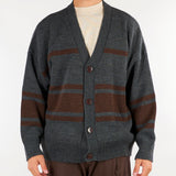 Cardigan Grigio a fasce Relaxed fit MA3808 8 I'M BRIAN 