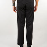 Pantalone Nero con elastico in vita e gamba ampia PA3888 9 I'M BRIAN 