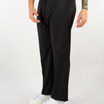 Pantalone Nero con elastico in vita e gamba ampia PA3888 9 I'M BRIAN 