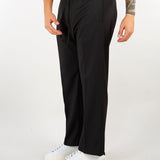 Pantalone Nero con elastico in vita e gamba ampia PA3888 9 I'M BRIAN 