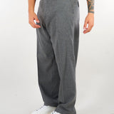 Pantalone Grigio in flanella di lana wide leg PA3895 8 I'M BRIAN 
