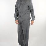 Pantalone Grigio in flanella di lana wide leg PA3895 8 I'M BRIAN 