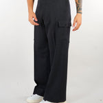 Pantalone Antracite in lana vergine wide leg PA3900 8 I'M BRIAN 