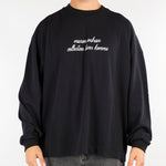 T-shirt Nero long sleeves con stampa TS3937 99 I'M BRIAN 