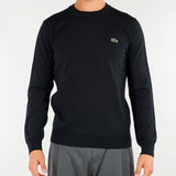 Maglia Nero in misto lana rasata con logo iconico AH3225 031 LACOSTE 