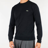 Maglia Nero in misto lana rasata con logo iconico AH3225 031 LACOSTE 