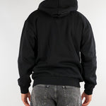 Felpa Nero con cappuccio in tessuto felpato con logo iconico SH8863 031 LACOSTE 