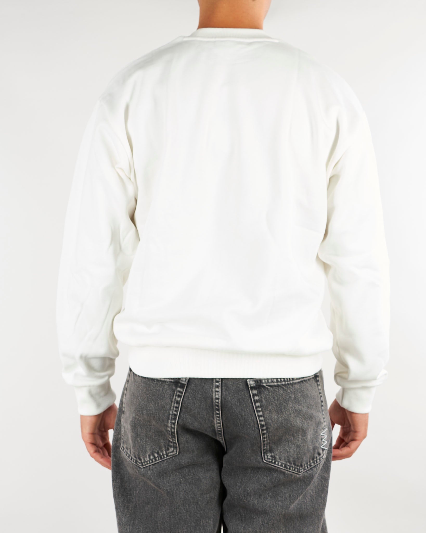 Felpa Bianco girocollo con iconico logo SH8868 70V LACOSTE 