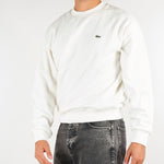 Felpa Bianco girocollo con iconico logo SH8868 70V LACOSTE 