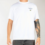 T-shirt Bianco in cotone con stampa tennis e ricamo TH2430 001 LACOSTE 