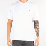 T-shirt Bianco in cotone con logo TH7318 001 LACOSTE 