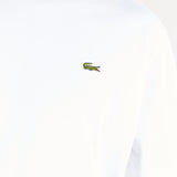 T-shirt Bianco in cotone con logo TH7318 001 LACOSTE 