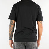 T-shirt Nero in cotone con logo TH7318 031 LACOSTE 