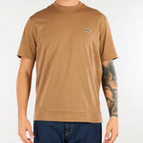 T-shirt Cammello in cotone con logo TH7318 SIX LACOSTE 