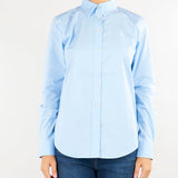 Camicia Azzurro in cotone stretch con logo 200684553 002 LAUREN RALPH LAUREN 