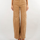 Pantaloni Camel dritti a vita alta in velluto a coste 200B34256 004 LAUREN RALPH LAUREN 
