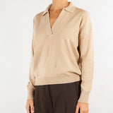 Maglia Beige polo in cotone e modal 200P14056 500 LAUREN RALPH LAUREN 