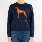 Maglia Blu in cotone con bracco a intarsi 200P14120 500 LAUREN RALPH LAUREN 