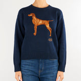 Maglia Blu in cotone con bracco a intarsi 200P14120 500 LAUREN RALPH LAUREN 