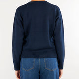 Maglia Blu in cotone con bracco a intarsi 200P14120 500 LAUREN RALPH LAUREN 