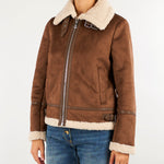 Giubbotto Camel in camoscio ecologico 297P04122 003 LAUREN RALPH LAUREN 