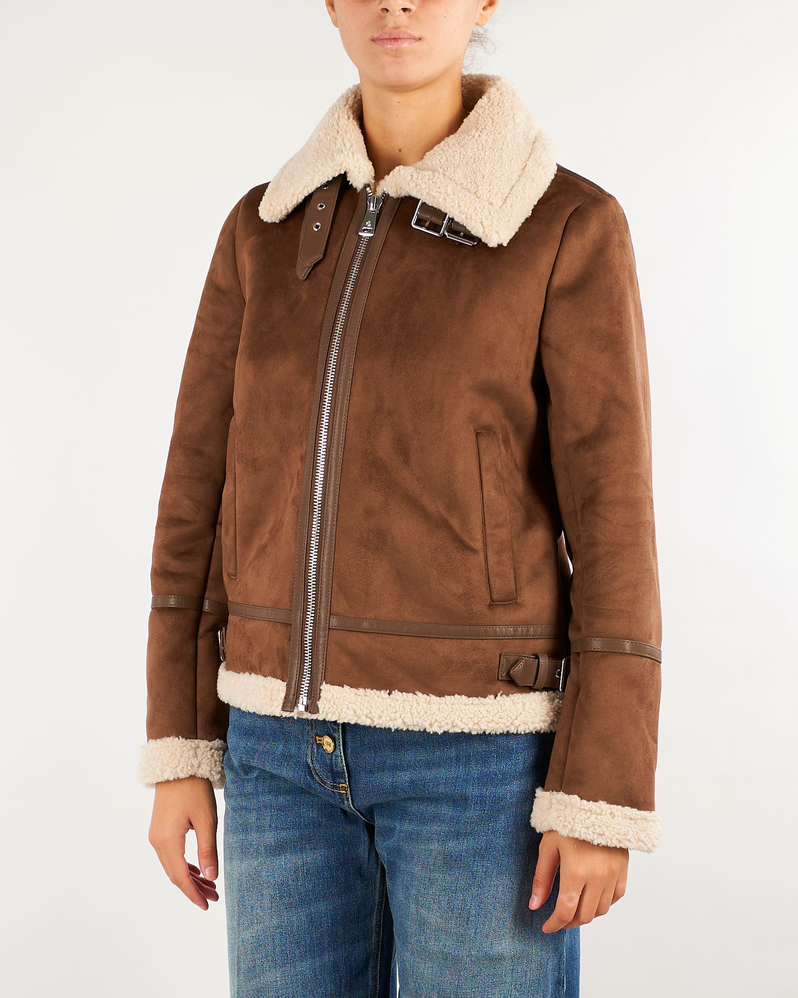 Giubbotto Camel in camoscio ecologico 297P04122 003 LAUREN RALPH LAUREN 