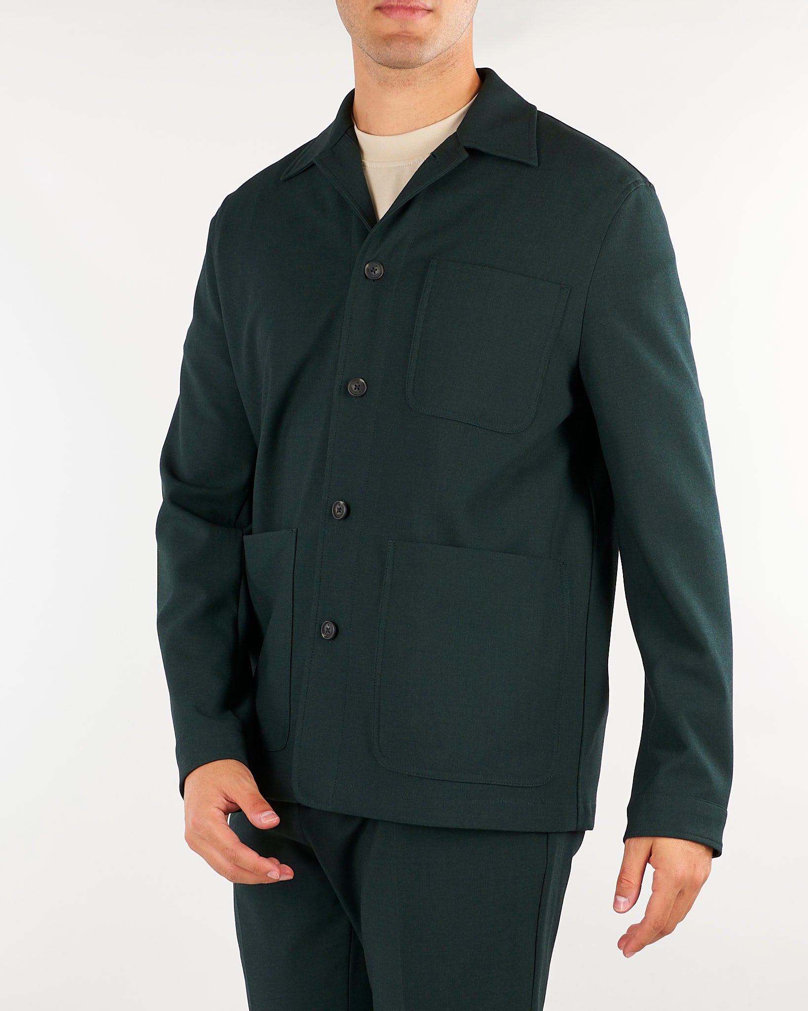 Overshirt Verde con tasche a toppa 4132Z2440C263749 39 MANUEL RITZ 