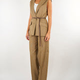 Giacca Beige smanicata in lana e seta MLLADORNI 2 MARELLA 