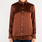 Camicia Tabacco in raso di misto seta MLLALFIO 3 MARELLA 