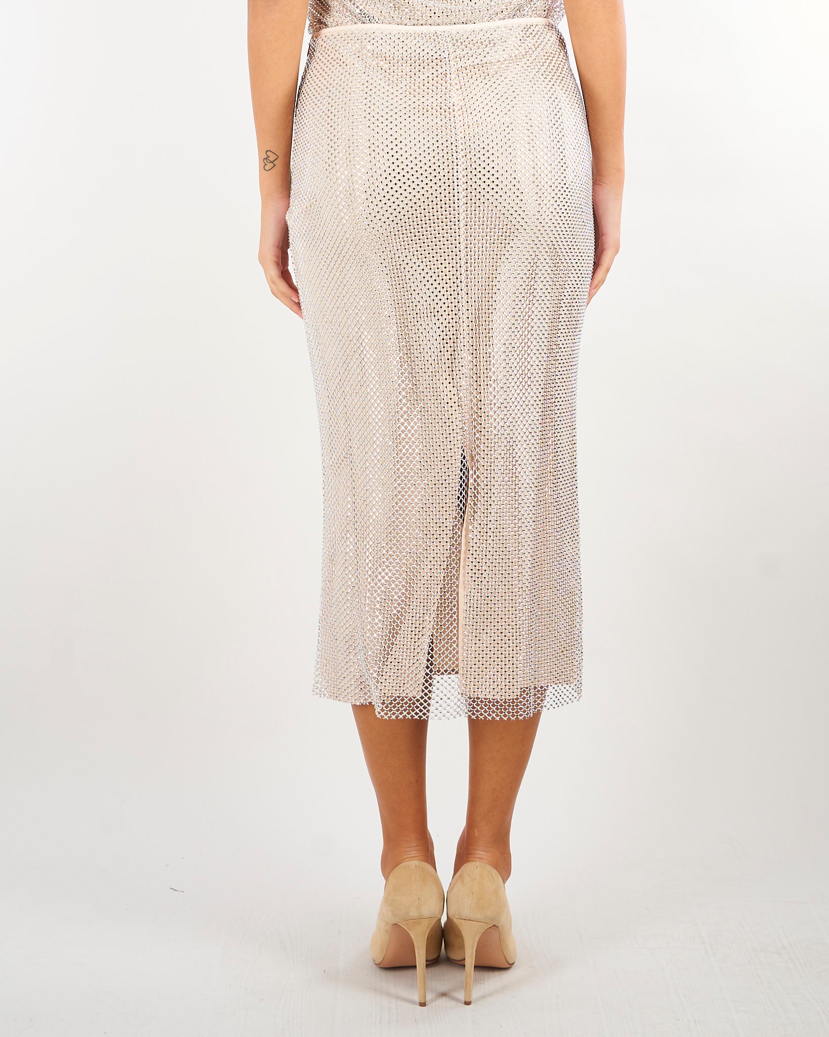 Gonna Nude in rete con strass MLLBRIOSE 1 MARELLA 